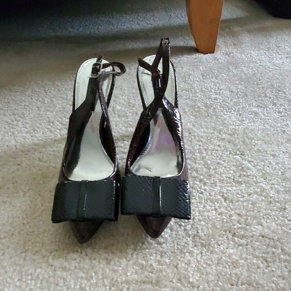 White House|Black Market Open Back Strap Heel